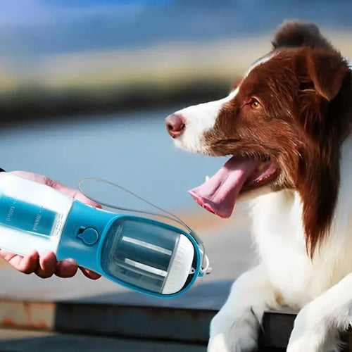 Kitomi 3-in-1 Portable Dog Travel Cup – Water, Food & Waste Bag Dispenser
